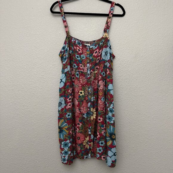 Natural Life Dress Women's Size XL Sleeveless Floral Print Button Front Boho - Picture 15 of 15